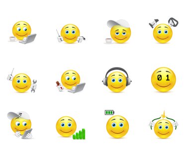 Smileys onlar beden ve beyin için şarj temsil eden
