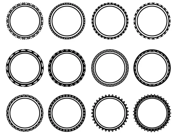 Beautiful black and white circle — Stock Vector