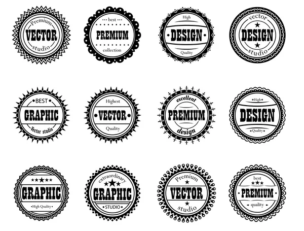 Set icona di premiazione per studi di design — Vettoriale Stock