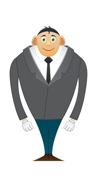 Oficina hombre con grandes pechos — Vector de stock