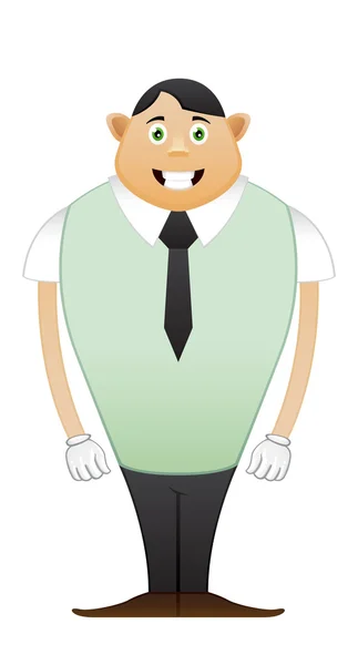 Modest trainee office man — Stock Vector