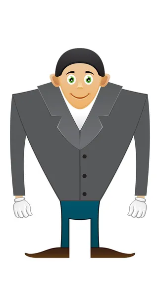 Broad shoulders office man — Stock Vector