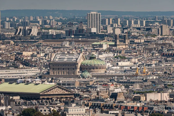 エッフェル塔からのパリの空の景色 夏の晴れた日 オペラ — ストック写真