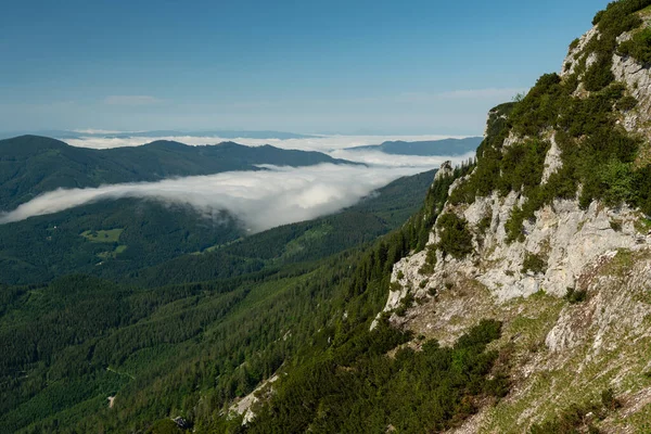 Vista Panorámica Desde Las Montañas Rax Austria Una Mañana Soleada —  Fotos de Stock