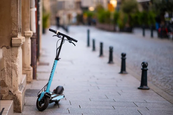 Nancy France September 2020 Electric Scooter Standing Street Cloudy Day — Stock Photo, Image