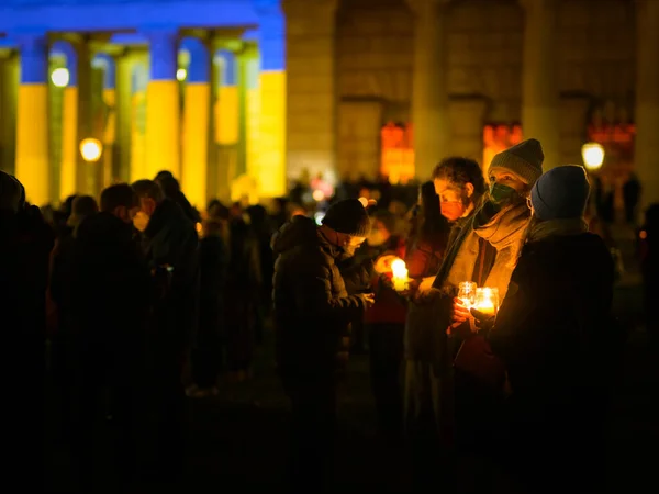 Vienne Autriche Février 2022 Manifestation Contre Guerre Ukraine Sur Heldenplatz — Photo