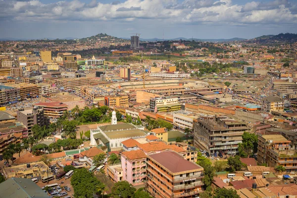 Kampala Uganda Junio 2022 Vista Aérea Kampala Día Nublado — Foto de Stock