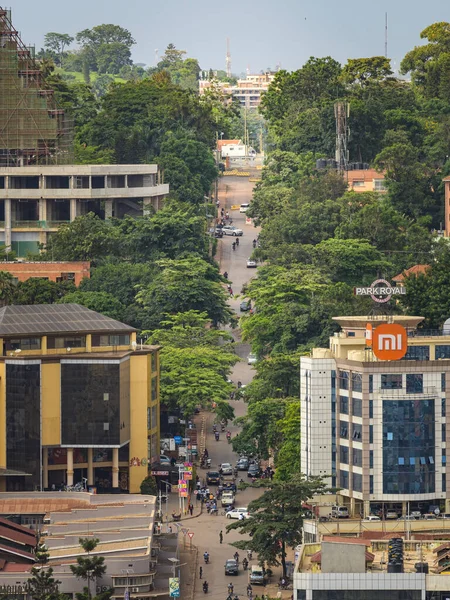 Kampala Uganda May 2022 Busy Street Kampala June Aerial View — Foto de Stock