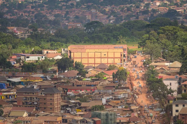 Kampala Uganda May 2022 Busy Street Kampala June Aerial View — Foto de Stock
