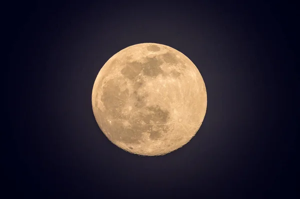 Closeup Full Moon Clear Night Summer — Foto Stock