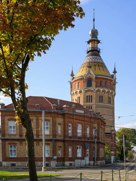 Vienna Austria October 2021 Wasserturm Favoriten Sunny Day Autumn Blue — Fotografia de Stock