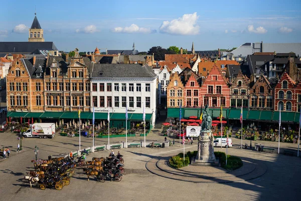 Brugge Belgium July 2022 Grote Market Bruges — Zdjęcie stockowe