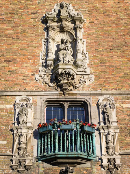 Detail Belfry Bruges Sunny Day Summer — Stockfoto