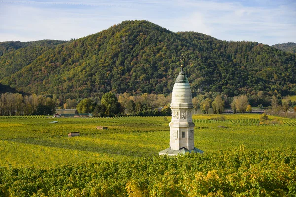 French Monument Duernstein Wachau Austria Autumn Erected Battlefield Battle Loiben — Stock Photo, Image