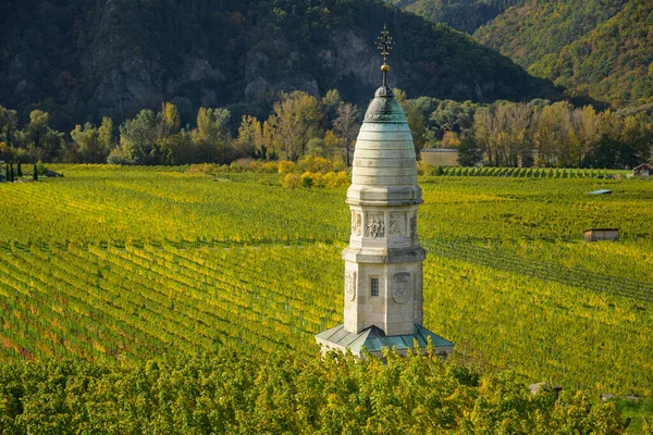 French Monument Duernstein Wachau Austria Autumn Erected Battlefield Battle Loiben — Stock Photo, Image