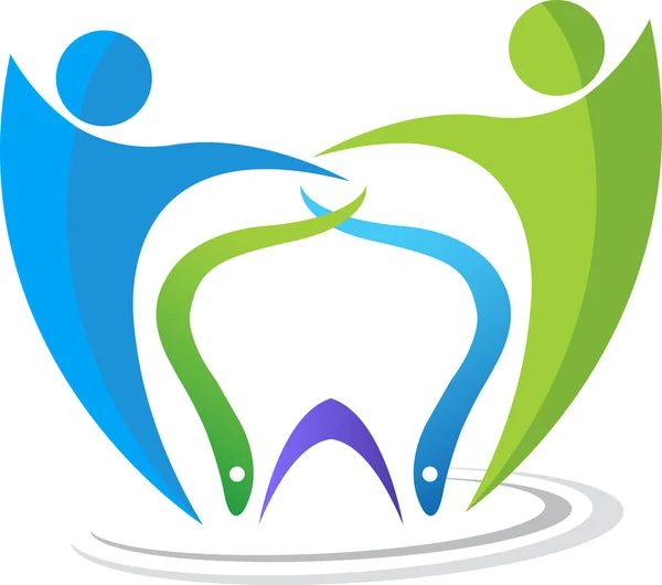 Dental couple logo — Stock Vector