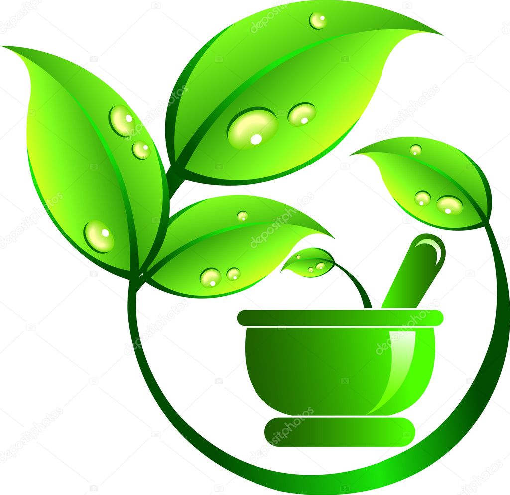 Illustration art of Ayurveda medicine on isolated background