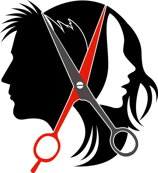 Hairdresser Beauty salon logo scissors sign vector illustration Stock  Vector Image  Art  Alamy