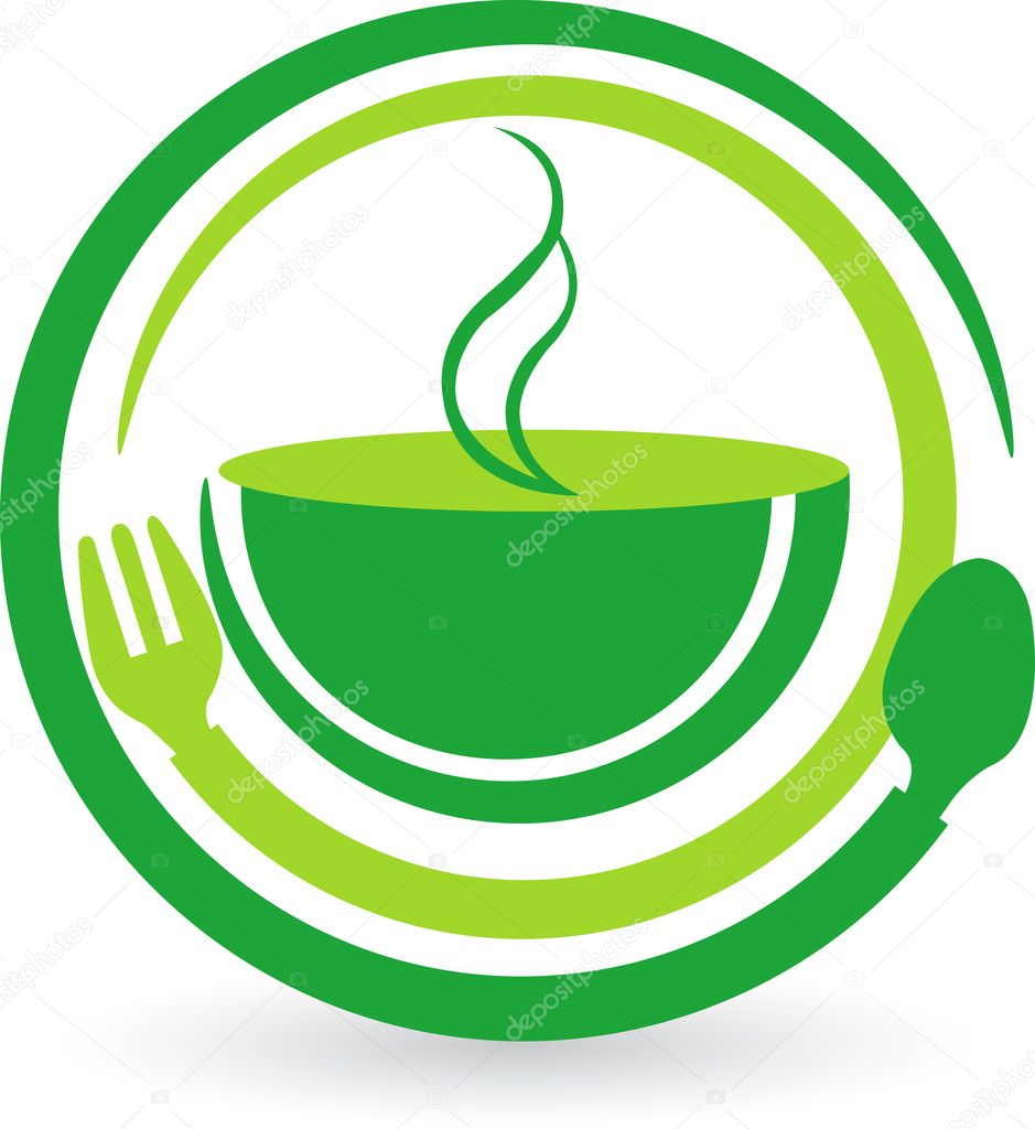Illustration art of break fast logo with white background