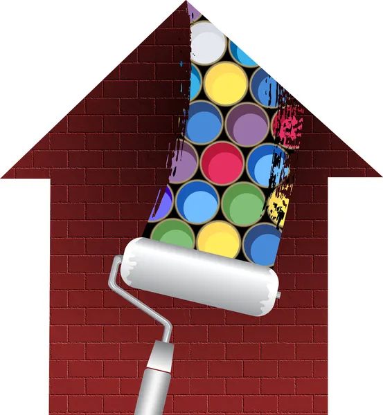 Home paint roller — Stock Photo, Image