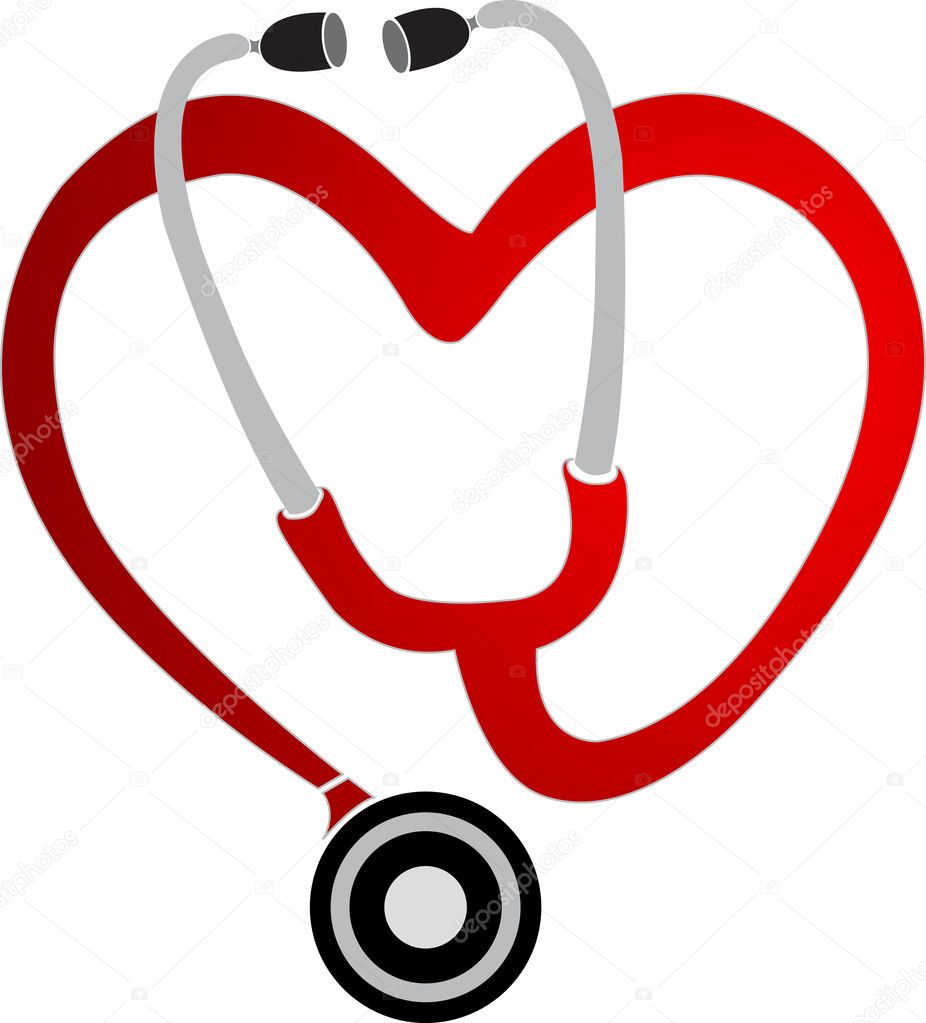 Heart stethoscope logo