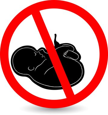 Stop abortion sign clipart