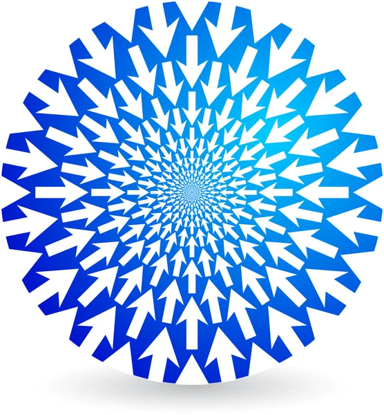 円形矢印ロゴ — ストックベクタ