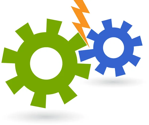 Macht versnelling logo — Stockvector