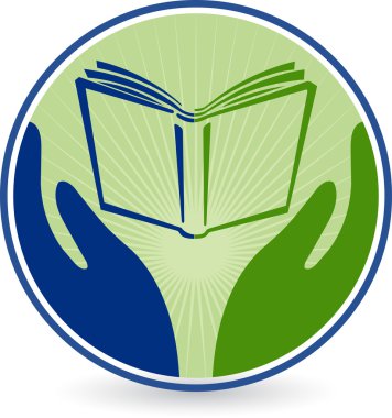 Hand book logo clipart
