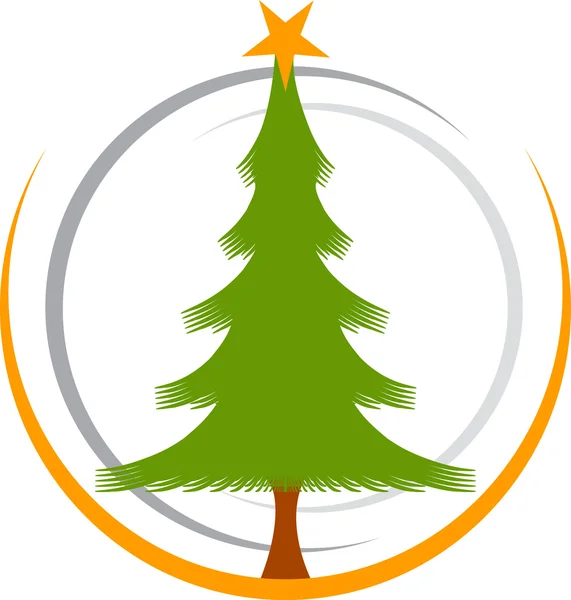 Christmas tree logo — Stock Vector