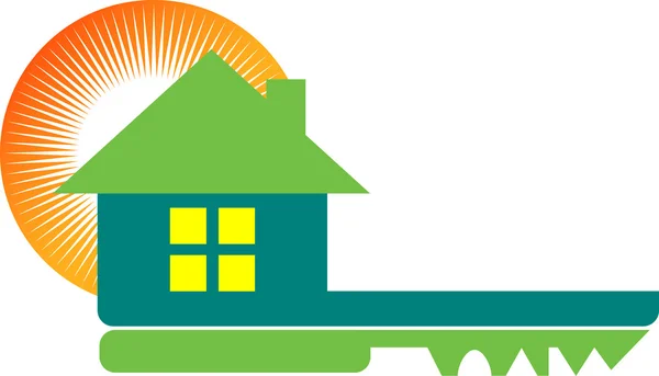 Otthoni kulcsfontosságú logó — Stock Vector