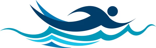 Logo nuoto — Vettoriale Stock