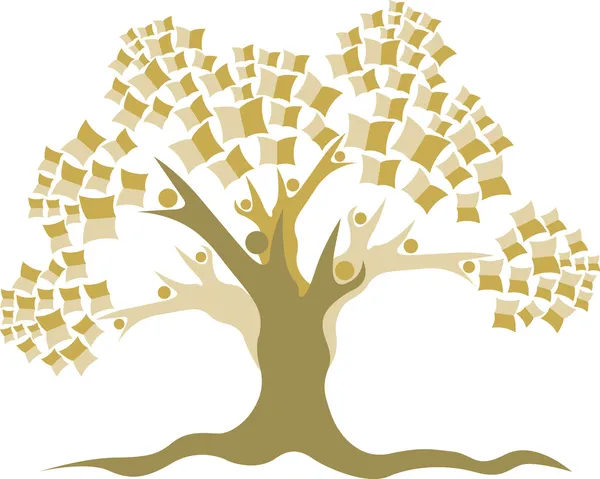 Education tree logo — Stock Vector