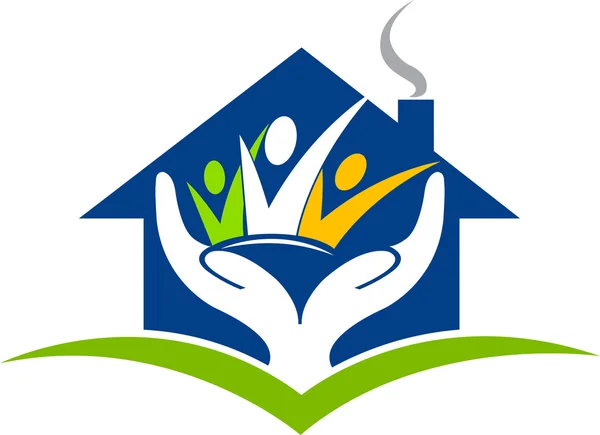 Logo de încredere acasă — Vector de stoc