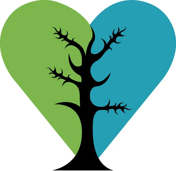 Logotipo da árvore coração —  Vetores de Stock
