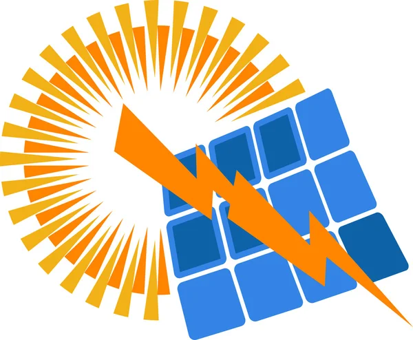 Zonne-energie logo — Stockvector