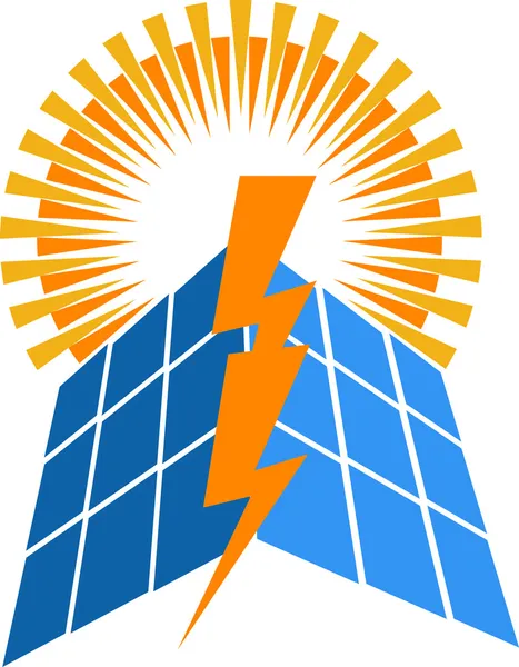 Solenergi logotyp — Stock vektor