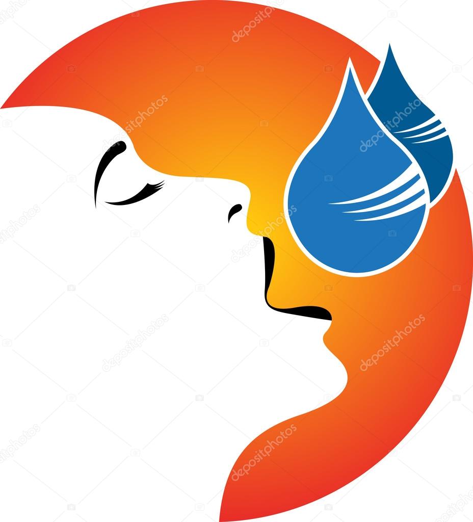 Illustration art of a child polio drops logo with isolated background