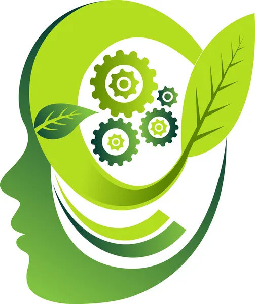Logo Face Leaf — Image vectorielle