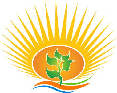 Güneş yaprak logosu