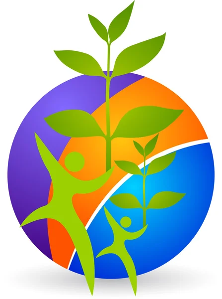 Логотип пары растений — стоковый вектор