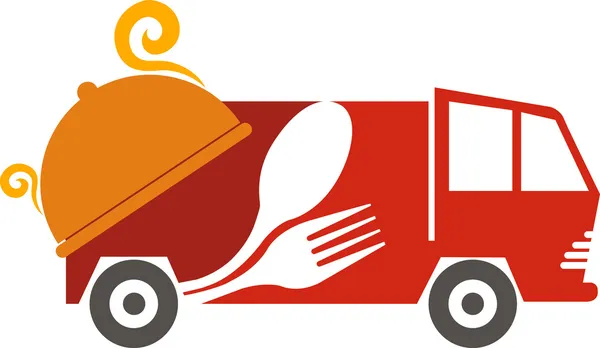 Logo del vehículo de comida rápida — Vector de stock