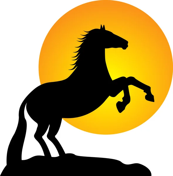 Silhouette de cheval — Image vectorielle