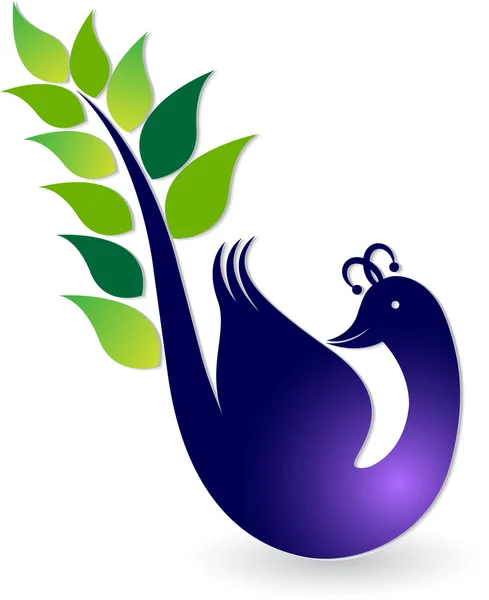 Logo pavone — Vettoriale Stock