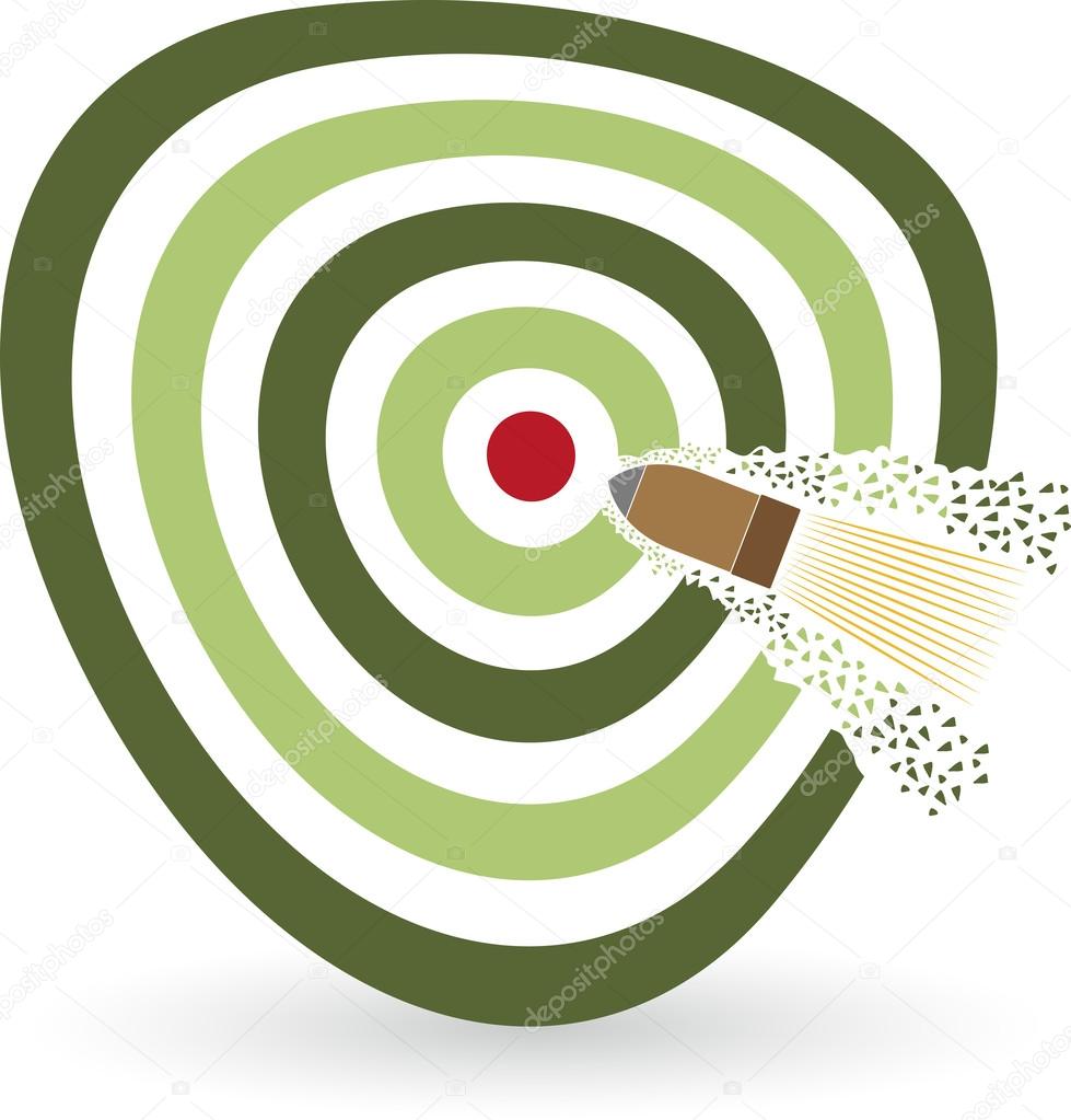 Illustration art of a aim point logo with isolated background