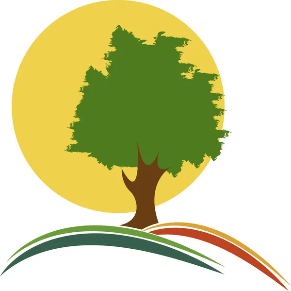 Logo del árbol — Vector de stock