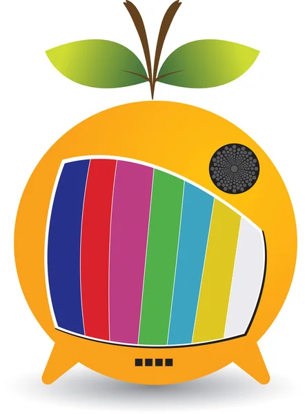 Fruit TV logo — Stock Vector