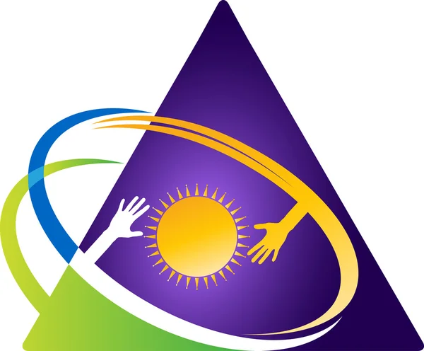 Стильний логотип трикутник — стоковий вектор