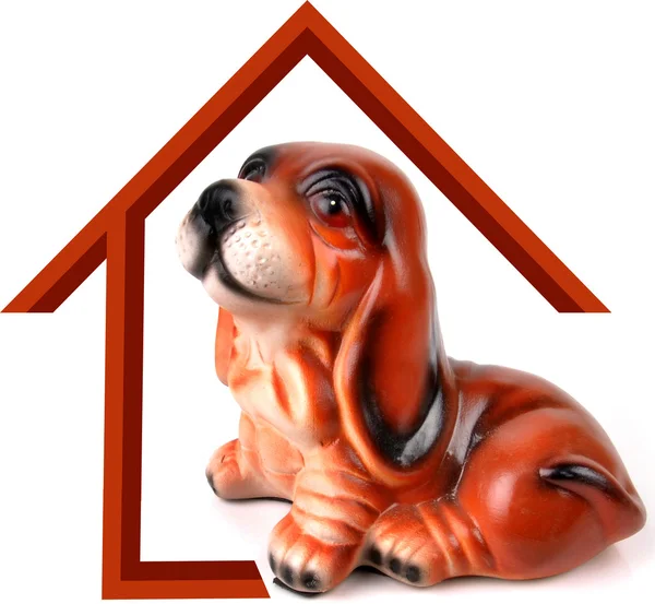 Fashioned figurine of a dog — Stock Photo, Image