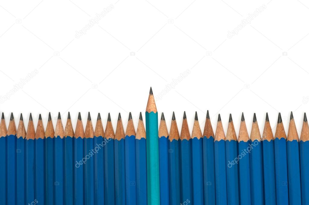 Leadership turquoise pencil